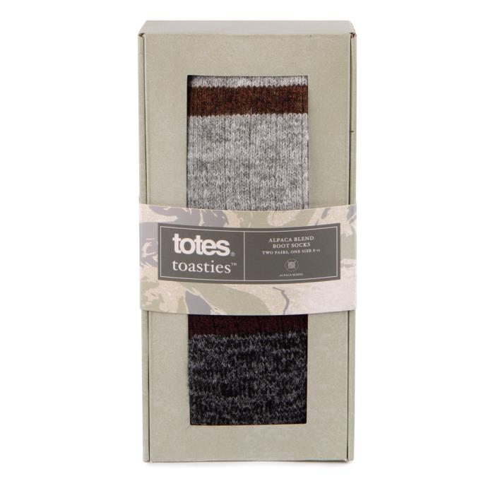 totes toasties® Mens Wool Blend Ankle Socks (Twin Pack) Black / Grey Extra Image 6